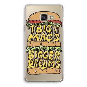 CaseCompany Big Macs Bigger Dreams: Samsung Galaxy A3 (2016) Transparant Hoesje