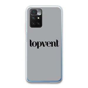 CaseCompany Topvent Grijs Zwart: Xiaomi Redmi 10 Transparant Hoesje