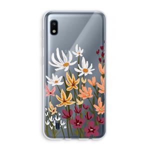 CaseCompany Painted wildflowers: Samsung Galaxy A10 Transparant Hoesje