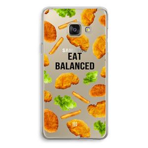 CaseCompany Eat Balanced: Samsung Galaxy A3 (2016) Transparant Hoesje
