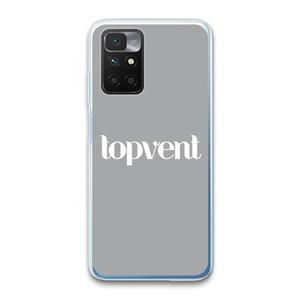 CaseCompany Topvent Grijs Wit: Xiaomi Redmi 10 Transparant Hoesje