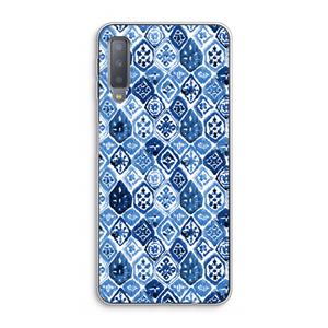 CaseCompany Blauw motief: Samsung Galaxy A7 (2018) Transparant Hoesje