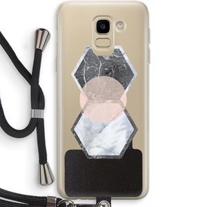 CaseCompany Creatieve toets: Samsung Galaxy J6 (2018) Transparant Hoesje met koord