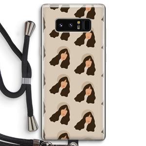 CaseCompany Bonjour mon amour: Samsung Galaxy Note 8 Transparant Hoesje met koord