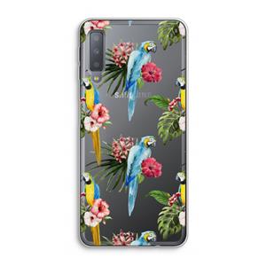 CaseCompany Kleurrijke papegaaien: Samsung Galaxy A7 (2018) Transparant Hoesje