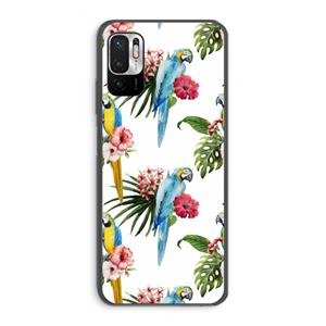 CaseCompany Kleurrijke papegaaien: Xiaomi Redmi Note 10 5G Transparant Hoesje