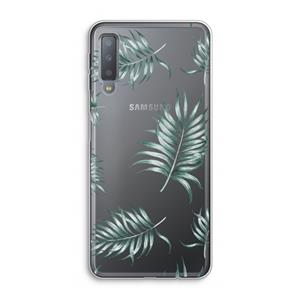CaseCompany Simple leaves: Samsung Galaxy A7 (2018) Transparant Hoesje