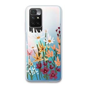 CaseCompany Painted wildflowers: Xiaomi Redmi 10 Transparant Hoesje