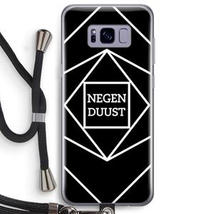 CaseCompany Negenduust geometrisch: Samsung Galaxy S8 Plus Transparant Hoesje met koord