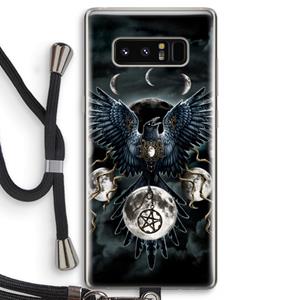 CaseCompany Sinister Wings: Samsung Galaxy Note 8 Transparant Hoesje met koord