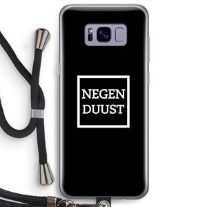 CaseCompany Negenduust black: Samsung Galaxy S8 Plus Transparant Hoesje met koord