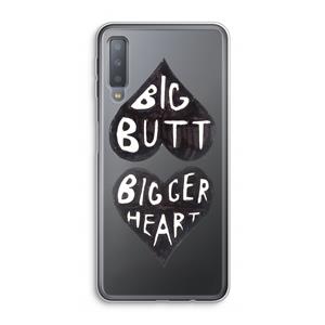 CaseCompany Big butt bigger heart: Samsung Galaxy A7 (2018) Transparant Hoesje