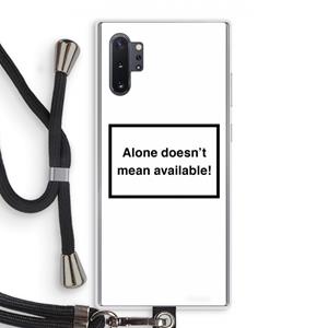 CaseCompany Alone: Samsung Galaxy Note 10 Plus Transparant Hoesje met koord