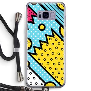 CaseCompany Pop Art #1: Samsung Galaxy S8 Plus Transparant Hoesje met koord