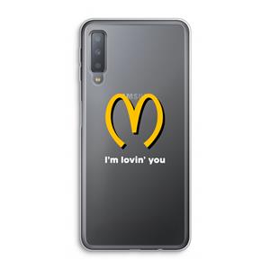 CaseCompany I'm lovin' you: Samsung Galaxy A7 (2018) Transparant Hoesje