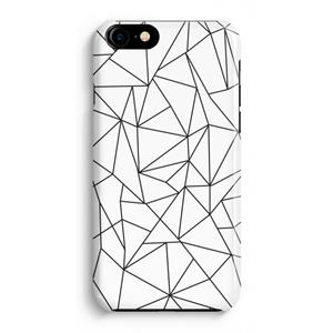 CaseCompany Geometrische lijnen zwart: Volledig Geprint iPhone 7 Plus Hoesje