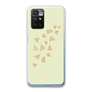 CaseCompany Falling Leaves: Xiaomi Redmi 10 Transparant Hoesje