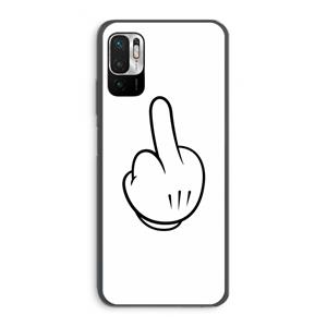 CaseCompany Middle finger white: Xiaomi Redmi Note 10 5G Transparant Hoesje