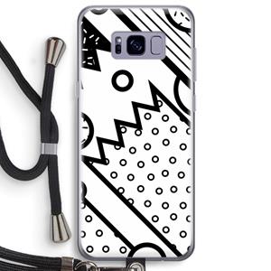 CaseCompany Pop Art #4: Samsung Galaxy S8 Plus Transparant Hoesje met koord