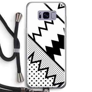 CaseCompany Pop Art #5: Samsung Galaxy S8 Plus Transparant Hoesje met koord