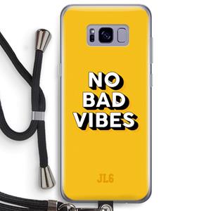 CaseCompany No Bad Vibes: Samsung Galaxy S8 Plus Transparant Hoesje met koord