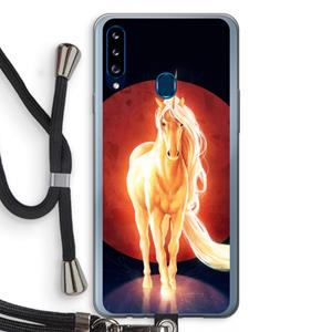 CaseCompany Last Unicorn: Samsung Galaxy A20s Transparant Hoesje met koord