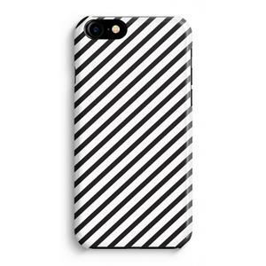 CaseCompany Strepen zwart-wit: Volledig Geprint iPhone 7 Plus Hoesje