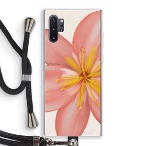 CaseCompany Pink Ellila Flower: Samsung Galaxy Note 10 Plus Transparant Hoesje met koord