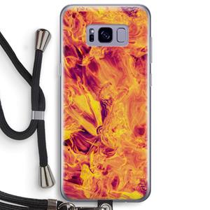 CaseCompany Eternal Fire: Samsung Galaxy S8 Plus Transparant Hoesje met koord