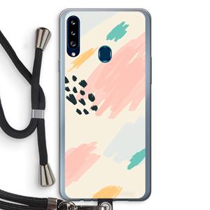 CaseCompany Sunday Chillings: Samsung Galaxy A20s Transparant Hoesje met koord