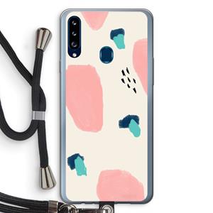 CaseCompany Monday Surprise: Samsung Galaxy A20s Transparant Hoesje met koord