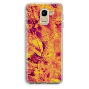 CaseCompany Eternal Fire: Samsung Galaxy J6 (2018) Transparant Hoesje