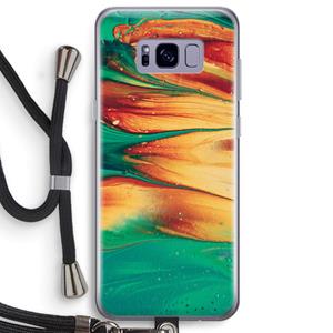 CaseCompany Green Inferno: Samsung Galaxy S8 Plus Transparant Hoesje met koord