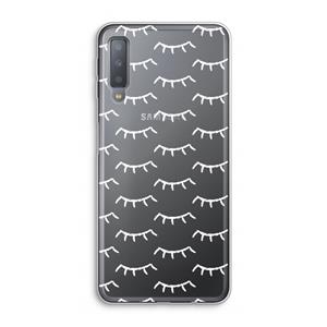 CaseCompany Wimpers: Samsung Galaxy A7 (2018) Transparant Hoesje