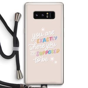 CaseCompany Right Place: Samsung Galaxy Note 8 Transparant Hoesje met koord