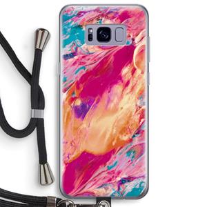 CaseCompany Pastel Echoes: Samsung Galaxy S8 Plus Transparant Hoesje met koord