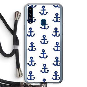 CaseCompany Ankers: Samsung Galaxy A20s Transparant Hoesje met koord