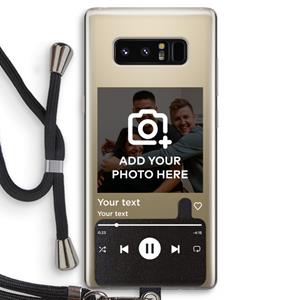 CaseCompany Music Player: Samsung Galaxy Note 8 Transparant Hoesje met koord