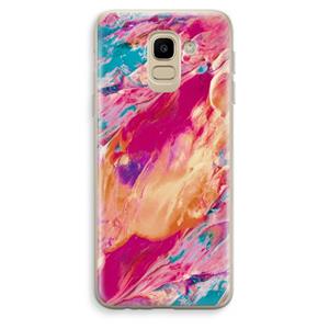 CaseCompany Pastel Echoes: Samsung Galaxy J6 (2018) Transparant Hoesje