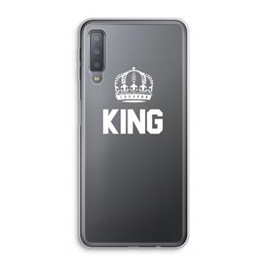 CaseCompany King zwart: Samsung Galaxy A7 (2018) Transparant Hoesje
