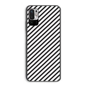 CaseCompany Strepen zwart-wit: Xiaomi Redmi Note 10 5G Transparant Hoesje