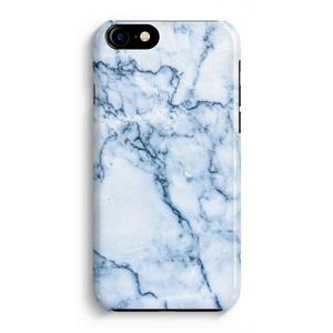 CaseCompany Blauw marmer: Volledig Geprint iPhone 7 Plus Hoesje