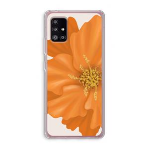 CaseCompany Orange Ellila flower: Samsung Galaxy A51 5G Transparant Hoesje