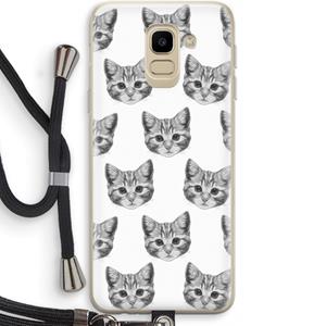 CaseCompany Kitten: Samsung Galaxy J6 (2018) Transparant Hoesje met koord