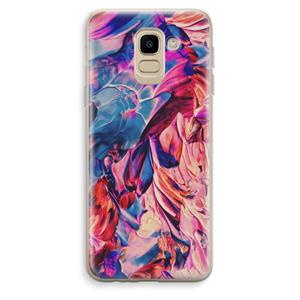CaseCompany Pink Orchard: Samsung Galaxy J6 (2018) Transparant Hoesje