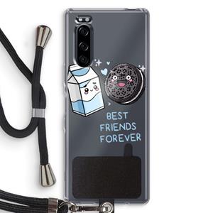 CaseCompany Best Friend Forever: Sony Xperia 5 Transparant Hoesje met koord