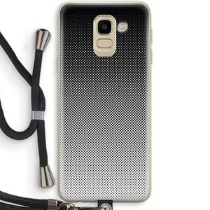 CaseCompany Musketon Halftone: Samsung Galaxy J6 (2018) Transparant Hoesje met koord