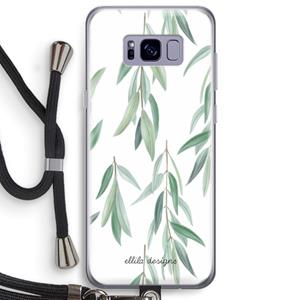 CaseCompany Branch up your life: Samsung Galaxy S8 Plus Transparant Hoesje met koord