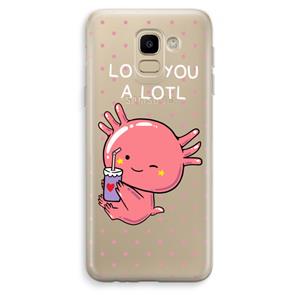 CaseCompany Love You A Lotl: Samsung Galaxy J6 (2018) Transparant Hoesje