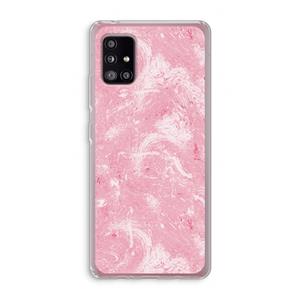 CaseCompany Abstract Painting Pink: Samsung Galaxy A51 5G Transparant Hoesje